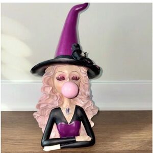 Viral Bubblegum Witch pink hair blowing bubble halloween Summerween Cottagecore